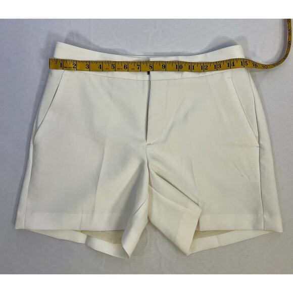 BANANA REPUBLIC White High rise Shorts Size 4 Rayon Viscose Poly - Picture 3 of 8